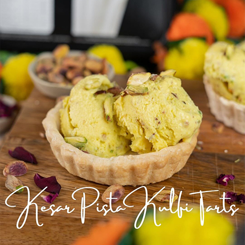 Kesar Pista Kulfi Tarts