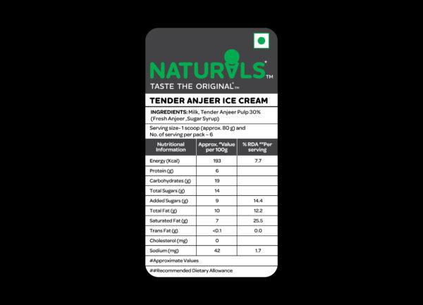 Tender Anjeer Ice Cream Container